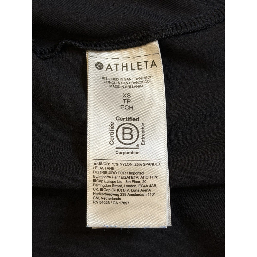 Athleta Conscious Dress Black‎ Women's XS A-Line with Pockets LBD - Picture 6 of 12
